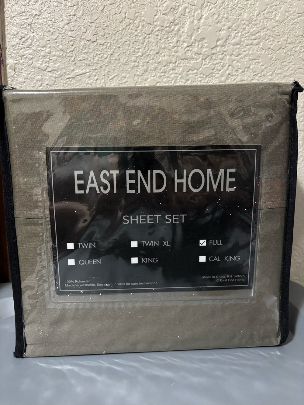 NEW NWT East End Home Full Size Brown Sheet Set in Chocolate Chip